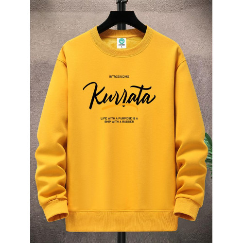 純棉加絨衛衣男圓領青少年時尚潮流套頭打底衫加厚保暖秋冬上衣服