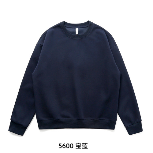 簡約純色設計細膩感百搭圓領衛衣男士春秋款情侶長袖上衣男打底衫