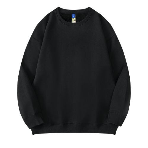 300斤大碼男裝紫色衛衣男打底衫重磅純色圓領純棉無帽加絨秋冬款