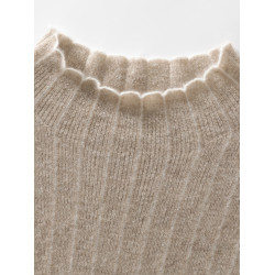 16針精紡真絲羊絨衫女半高領修身打底衫2025秋冬桑蠶絲針織內搭