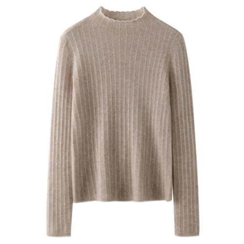 16針精紡真絲羊絨衫女半高領修身打底衫2025秋冬桑蠶絲針織內搭