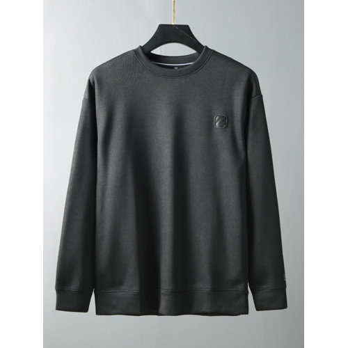 圓領加絨衛衣加厚保暖長袖打底衫秋冬季加絨休閒簡約套頭男裝上衣