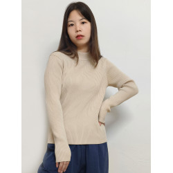 純棉線100%打底衫女半高領毛衣長袖修身內搭秋冬針織衫上衣新款