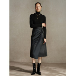 BBLLUUEE粉藍衣櫥時尚百搭雲朵感羊毛衫女2025春秋新款修身打底衫