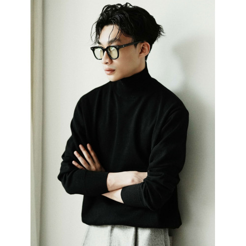 SAME FLOW 純色高領套頭長袖針織打底衫男2024春款內搭（3色）