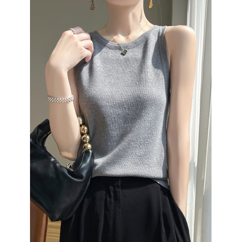 溫柔淺春系針織吊帶背心女2025新款小西裝內搭打底衫無袖修身上衣