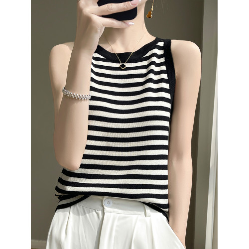 溫柔淺春系針織吊帶背心女2025新款小西裝內搭打底衫無袖修身上衣