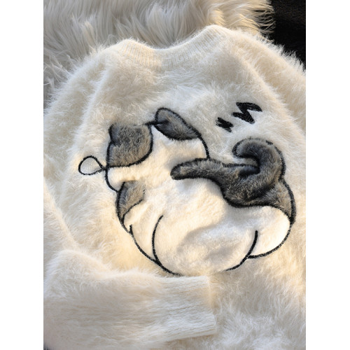 套頭毛衣女秋冬季高中初中學生大童15嵗13軟糯12慵懶風針織打底衫