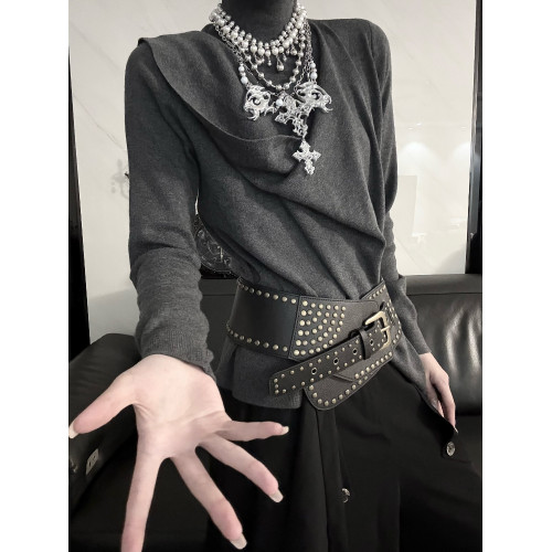 Aont設計感小衆復古高級感打底衫氣質內搭慵懶春季新款針織衫上衣