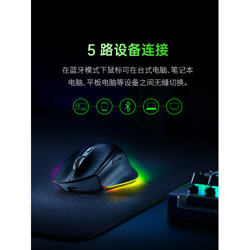Razer雷蛇Pro Click V2生産力MAC電腦辦公遊戯AI三模無線藍牙滑鼠
