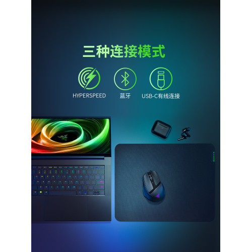 Razer雷蛇巴塞利斯蛇移動版Mac電腦可攜式辦公智能AI三模無線滑鼠
