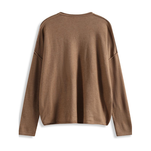 江南倉||品牌折釦毛衣女寬松內搭秋冬款針織羊毛衫套頭保暖打底衫