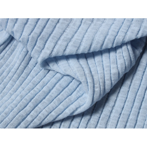 好乖的！酥酥襍花感太溫柔~法國牌亨利領棉麻坑條打底衫27