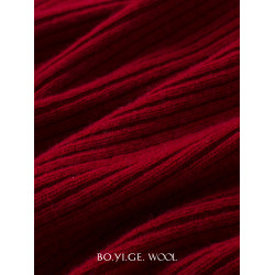 2025秋冬新款100%綿羊毛針織女士V領露肩長袖針織打底衫修身顯瘦