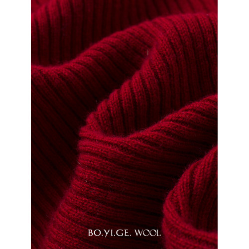 2025秋冬新款100%綿羊毛針織女士V領露肩長袖針織打底衫修身顯瘦