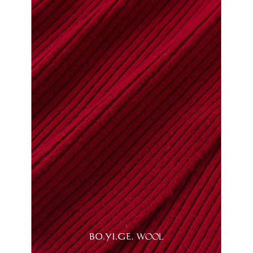 2025秋冬新款100%綿羊毛針織女士V領露肩長袖針織打底衫修身顯瘦