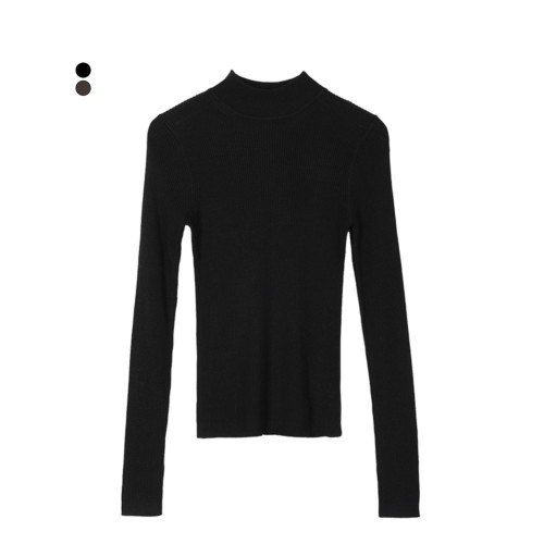 麥系列春秋款時尚修身顯瘦基礎打底衫半高領純色針織衫BX961017