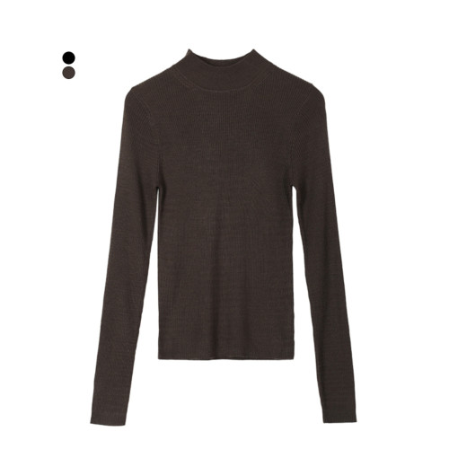 麥系列春秋款時尚修身顯瘦基礎打底衫半高領純色針織衫BX961017