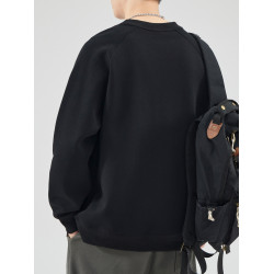 JYUM圓領衛衣男士2025春秋季新款潮牌寬松休閒套頭內搭上衣打底衫