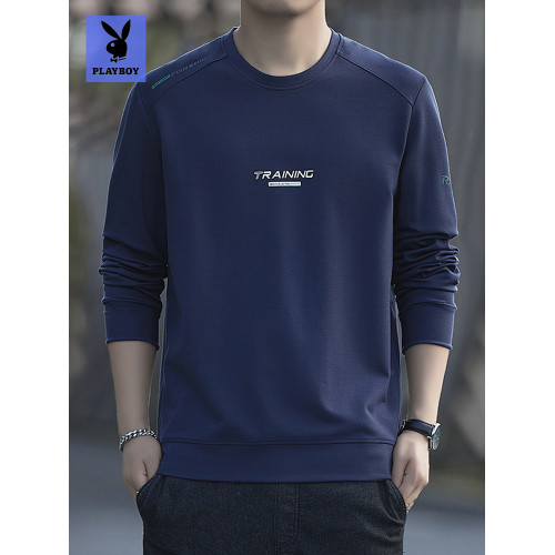 花花公子2025新款圓領衛衣男士寬松潮流休閒上衣純棉打底衫秋冬季