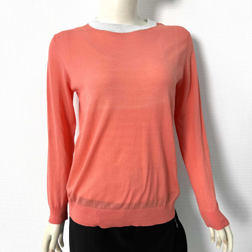 意利澳諾薄款針織衫打底衫圓領毛衣中袖套頭女士上衣19407