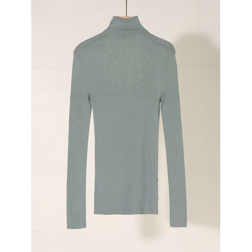 【13系列】2025春季通勤簡約百搭顯瘦高領打底衫品牌折釦女裝