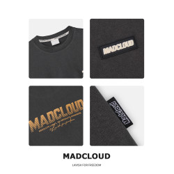 MAD官方 | Madcloud美式高街上衣春秋套頭衫打底衫潮牌圓領衛衣男