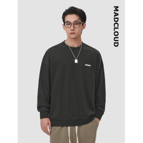 MAD官方 | Madcloud美式高街上衣春秋套頭衫打底衫潮牌圓領衛衣男