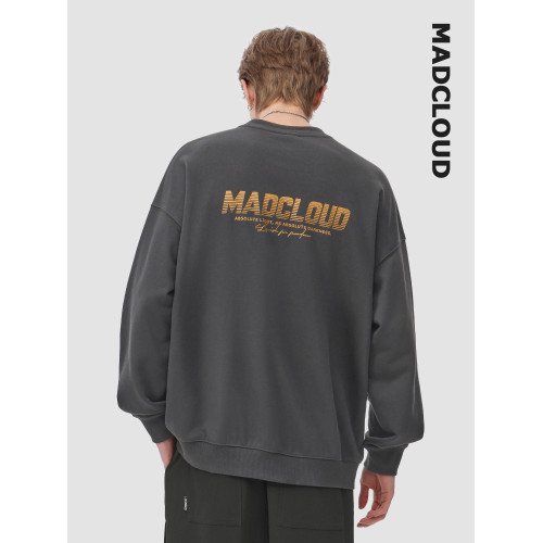 MAD官方 | Madcloud美式高街上衣春秋套頭衫打底衫潮牌圓領衛衣男