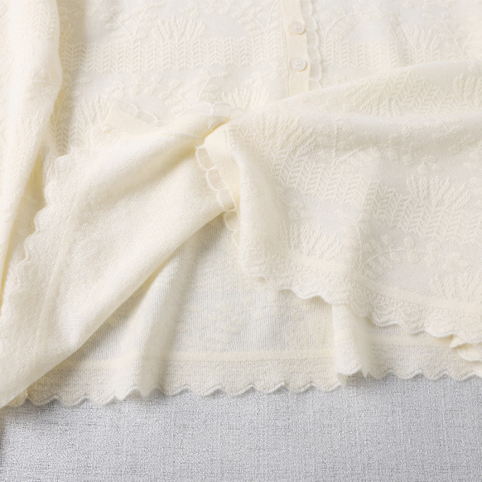 奶油浮雕針織衫~含羊毛花邊蕾絲針織打底衫V領甜美顯瘦氣質開衫女 奶油浮雕針織衫~含羊毛花邊蕾絲針織打底衫V領甜美顯瘦氣質開衫女