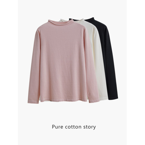 16針 全棉 中領薄毛衣打底衫 內搭更舒適 無靜電