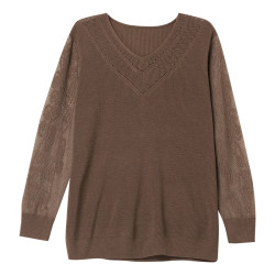 毛衣女秋冬加肥加大碼女裝寬松中年媽媽洋氣v領女士針織衫打底衫