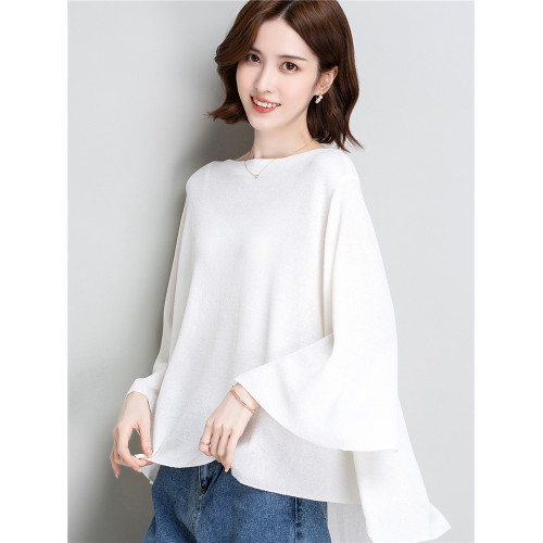 不規則漂亮打底衫女短款大碼慵懶針織上衣2025春秋款毛衣薄款外穿