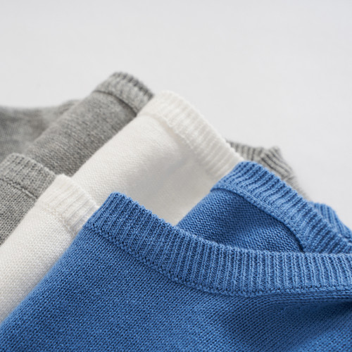 外單J標 100%全棉針織打底衫女士春秋單穿薄毛衣純棉線針織衫線衣