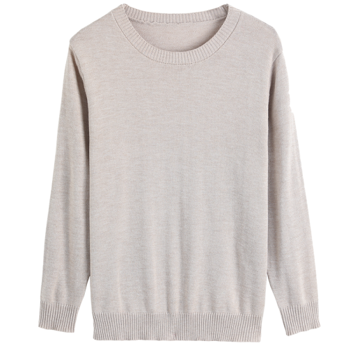 2024年羊毛衫女薄款內搭春秋新款寬松針織上衣套頭圓領毛衣打底衫