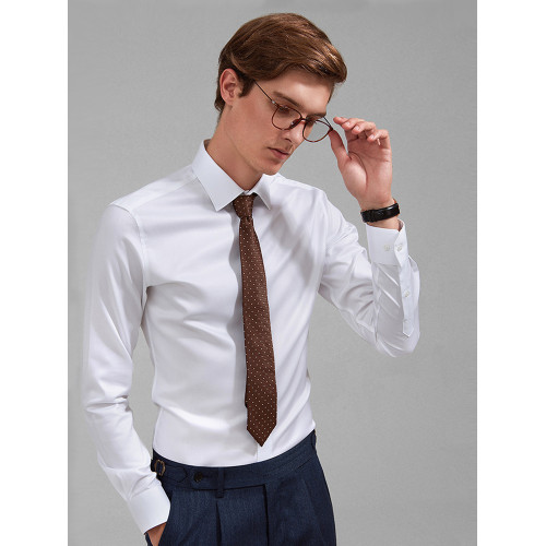 男士長袖休閒白襯衫潮流打底衫寬松職業商務正裝西裝襯衣寬松免燙