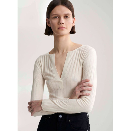 Tot 針織衫V領真絲羊絨基礎款打底衫上衣內搭百搭秋冬女羊毛