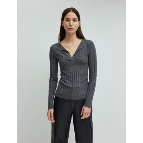 Tot 針織衫V領真絲羊絨基礎款打底衫上衣內搭百搭秋冬女羊毛