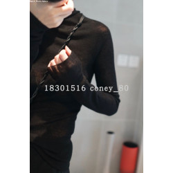 四季可穿！100%純羊絨衫女高領打底衫超薄微透堆堆領毛衣針織內搭