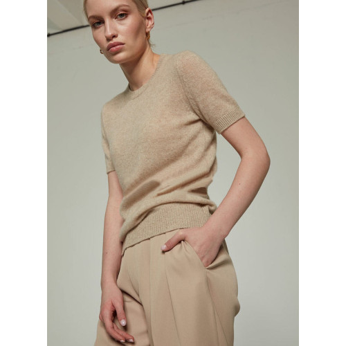 歐供品質短袖羊絨衫女100純羊絨圓領修身打底衫春秋針織衫毛衣 歐供品質短袖羊絨衫女100純羊絨圓領修身打底衫春秋針織衫毛衣