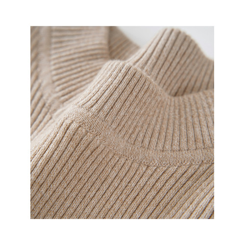 無靜電 純棉半高領毛衣女士秋冬季內搭針織打底衫薄款 修身款中領