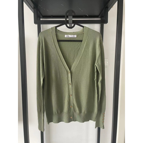 ZA 女裝基礎款柔軟長袖針織開衫打底衫毛衣5646126 5646126