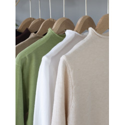 墨下初心【瀟瀟】簡約款柔軟親膚針織打底衫百搭半高領保暖秋冬上