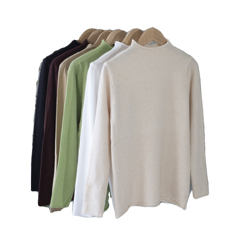 墨下初心【瀟瀟】簡約款柔軟親膚針織打底衫百搭半高領保暖秋冬上