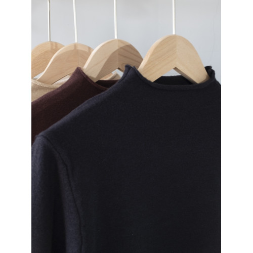 墨下初心【瀟瀟】簡約款柔軟親膚針織打底衫百搭半高領保暖秋冬上