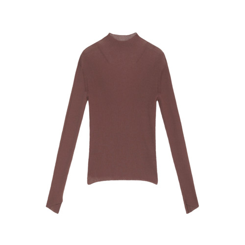 JNBY/江南布衣折釦春夏長袖毛衫針織衫套頭修身半高領打底衫女