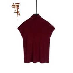 秋裝高級感時尚減齡修身高領羊毛衫 年輕媽媽復古經典純色打底衫