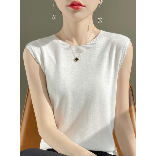 一線成衣無縫針織吊帶背心女短袖春夏精紡親膚薄款無袖內搭打底衫