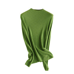 至上親膚感~德國敭子紗浮雕肌理感三種領型無縫一體針織衫打底衫