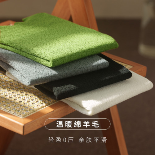 至上親膚感~德國敭子紗浮雕肌理感三種領型無縫一體針織衫打底衫